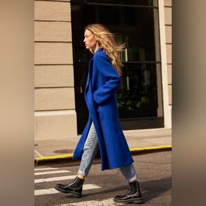 Dynamite Women's Double-Breasted Coat XS In Cobalt Blue